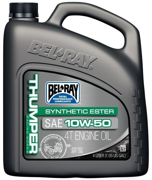 Олія моторна Bel Ray WORKS THUMPER RACING SYNTHETIC ESTER (4л), 10w-50