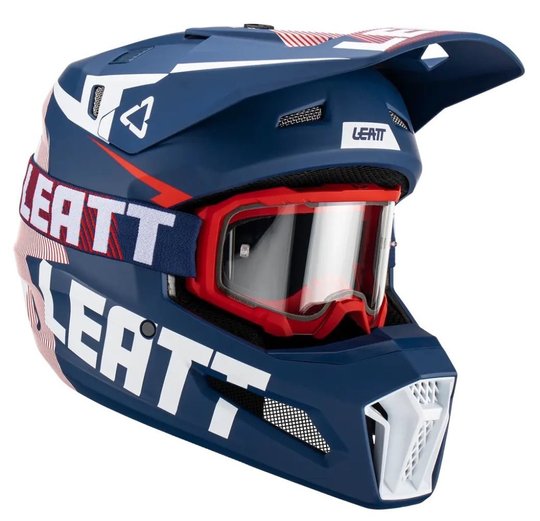 Шолом LEATT Helmet Moto 3.5 + Goggle (Royal), S, S
