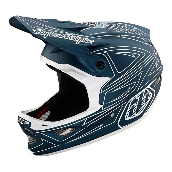 Купити Вело шолом TLD D3 FIBERLITE HELMET SpiderStripe [Blue] XL з доставкою по Україні