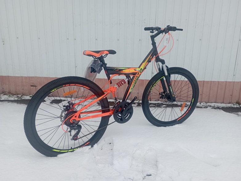 Купити Велосипед двопідвісний 26" Sparto Skip ST 2AM DD 18" рама 2020, чорно-помаранчевий з доставкою по Україні