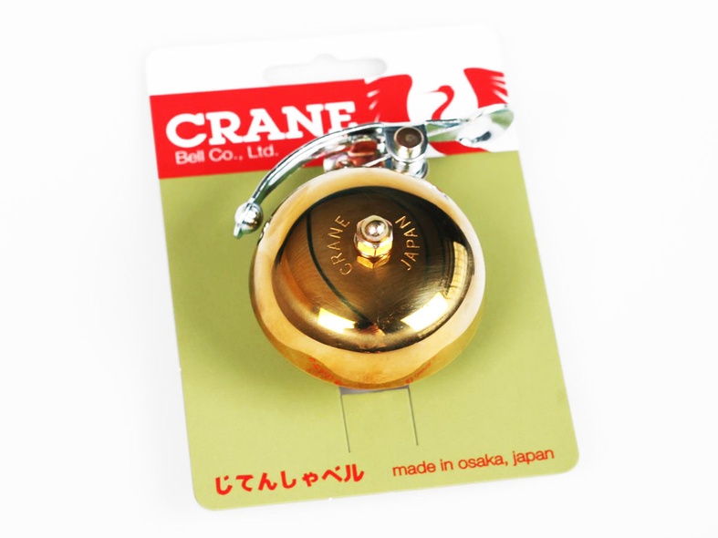 Купити Дзвінок SUZU CRANE, Gold, 55мм латунь, скоба з доставкою по Україні