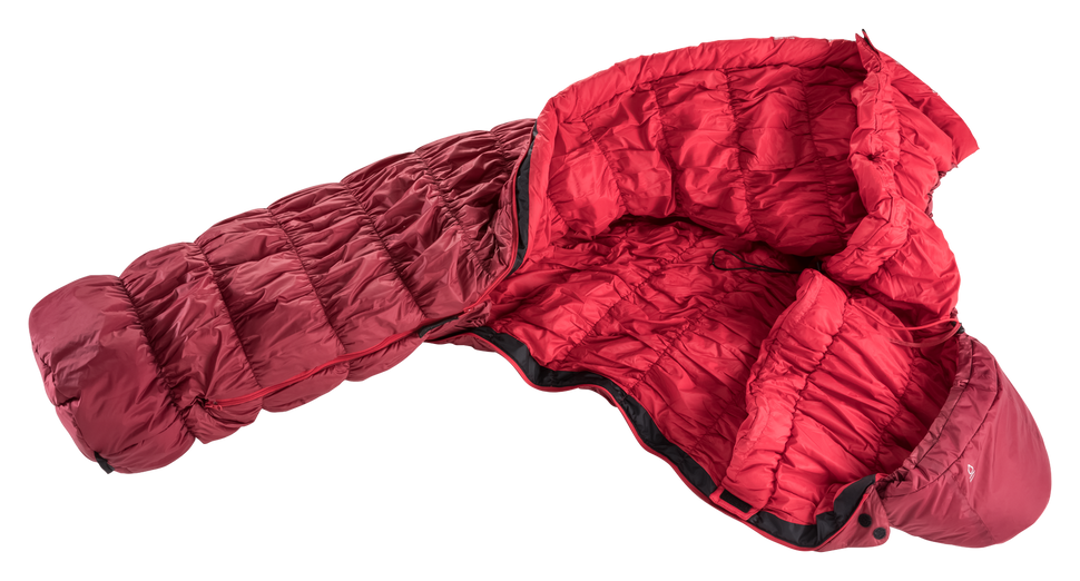 Спальний мішок Deuter Exosphere -6° колір 5560 cranberry-fire лівий, 1 - 1.5 кг, 1 - 1.5 кг