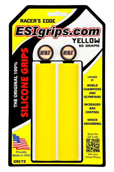 Купити Грипси ESI Racer's Edge Yelllow (жовті) з доставкою по Україні