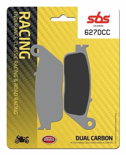 Колодки гальмівні SBS Road Racing Brake Pads, Dual Carbon (627DCC)
