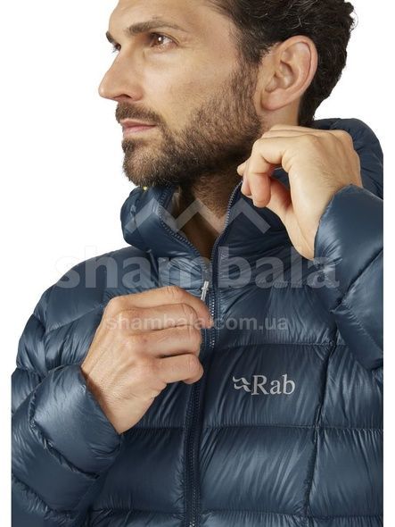 Легкий мужской пуховик Rab Mythic G Jacket Black, L (RB QDB-61-L), L, Чоловікам, 7D Atmos&trade; nylon ripstop (23gsm) with fluorocarbon-free DWR