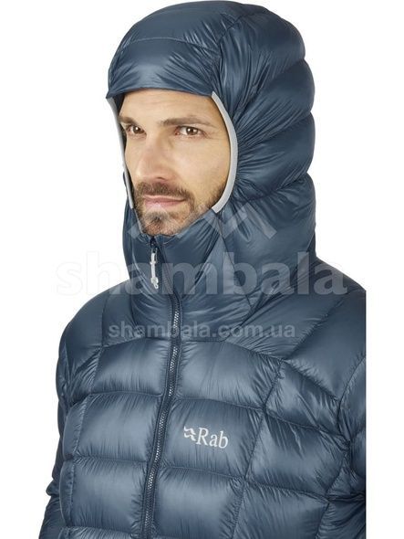 Легкий мужской пуховик Rab Mythic G Jacket Black, L (RB QDB-61-L), L, Чоловікам, 7D Atmos&trade; nylon ripstop (23gsm) with fluorocarbon-free DWR