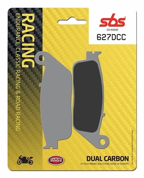 Колодки гальмівні SBS Road Racing Brake Pads, Dual Carbon (627DCC)