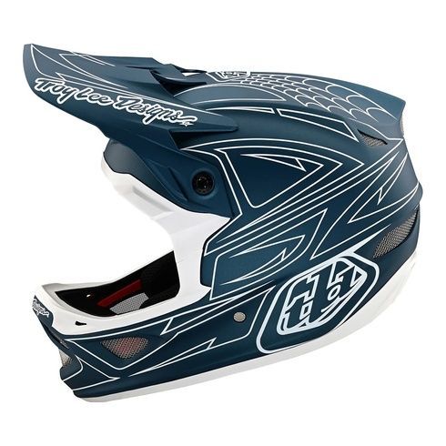 Купити Вело шолом TLD D3 FIBERLITE HELMET SpiderStripe [Blue] XL з доставкою по Україні
