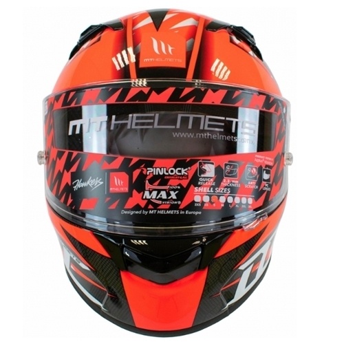 Шолом MT KRE Snake Carbon Hawkers Red/Black/White, M