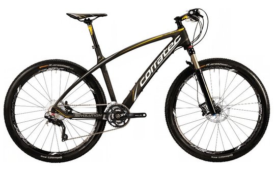 Купить Велосипед горный 27,5" Corratec Revolution XT, matt carbon/yellow/white 2015 с доставкой по Украине