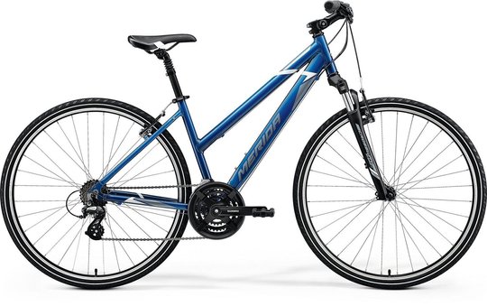 Купити Велосипед Merida CROSSWAY 10-V, S(46), BLUE(STEEL BLUE/WHITE) з доставкою по Україні