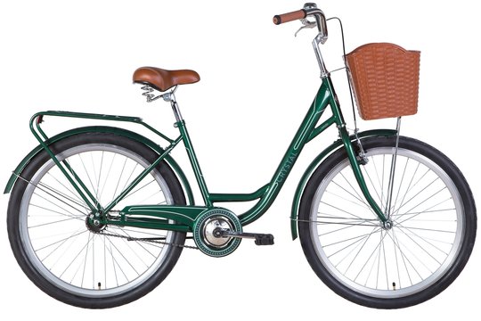 Купити Велосипед 26" Dorozhnik CRYSTAL 2022 (темно-зеленый с серым) з доставкою по Україні