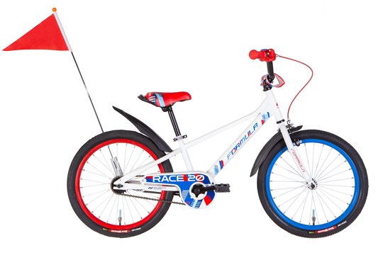 Купити Велосипед дитячий 20" Formula RACE ST 2022, біло-червоний з синім з доставкою по Україні