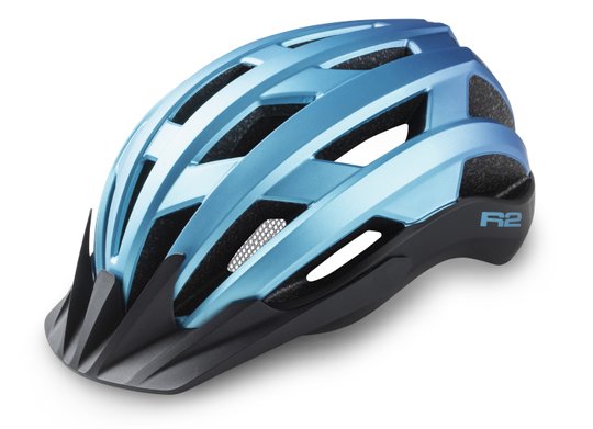 Купить Шлем R2 Explorer цвет темно синий. черный металлически матовый размер M: 55-58 см с доставкой по Украине