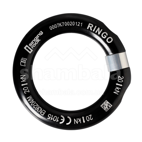 Рознімне кільце Singing Rock Ringo, Black (SR K7002BX46)