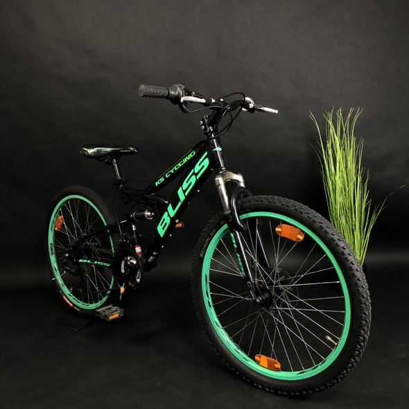 Купити Велосипед вживаний підлітковий 24" Bliss чорно-зелений з доставкою по Україні