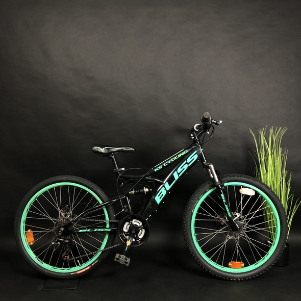 Купить Велосипед б/у подростковый 24" Bliss черно-зеленый с доставкой по Украине