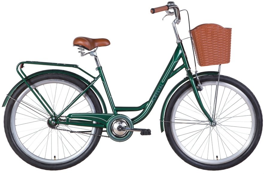 Купить Велосипед 26" Dorozhnik CRYSTAL 2022 (темно-зеленый с серым) с доставкой по Украине