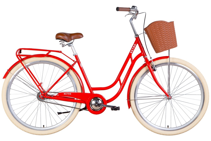 Купить Велосипед 28" Dorozhnik RETRO 2022 (помаранчевий) с доставкой по Украине